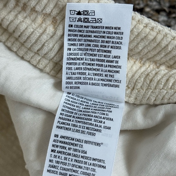 American Eagle Outfitters Full Zip Cream Skirt | Size 8 - Picture 4 of 6